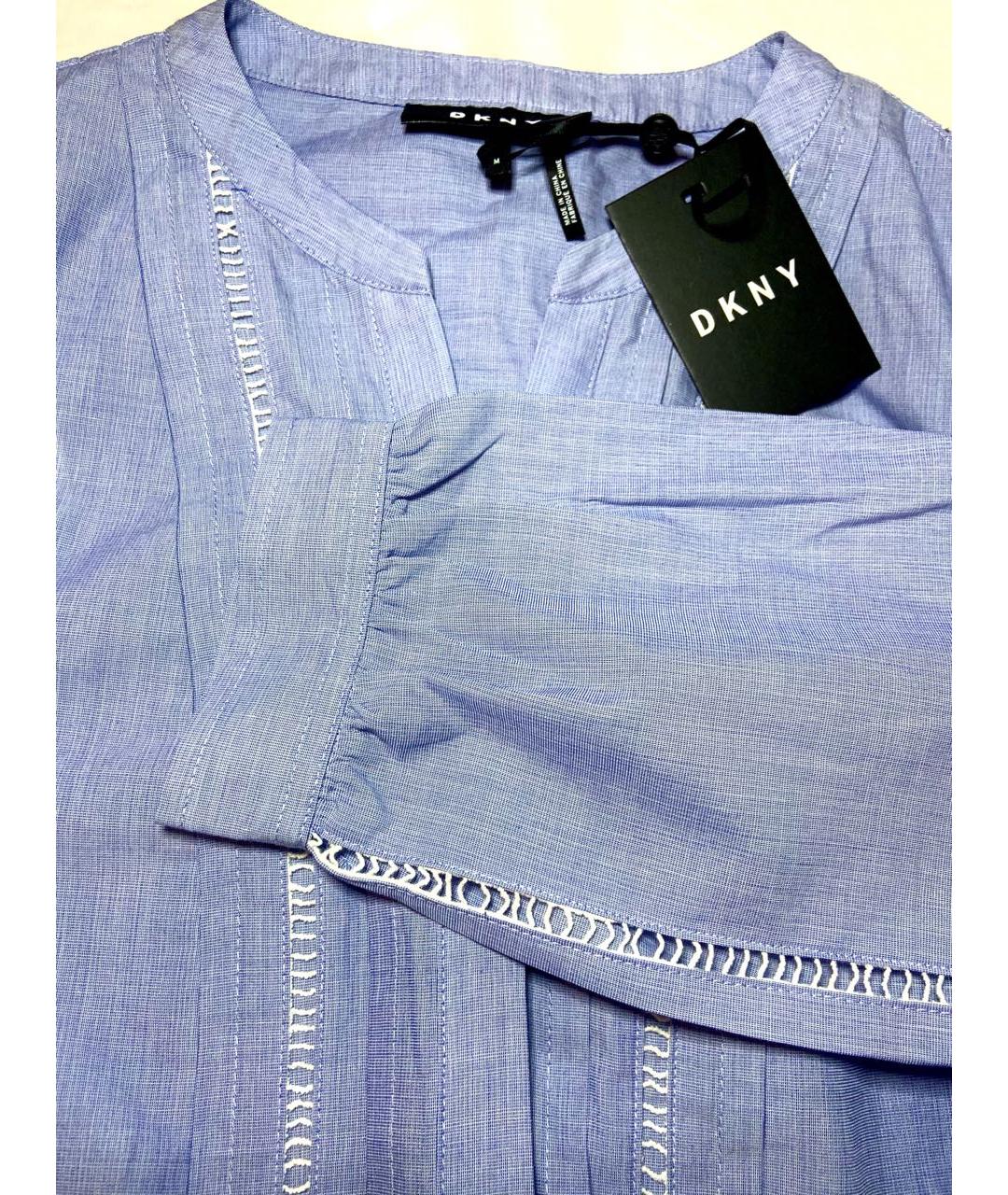 DKNY Голубая блузы, фото 6