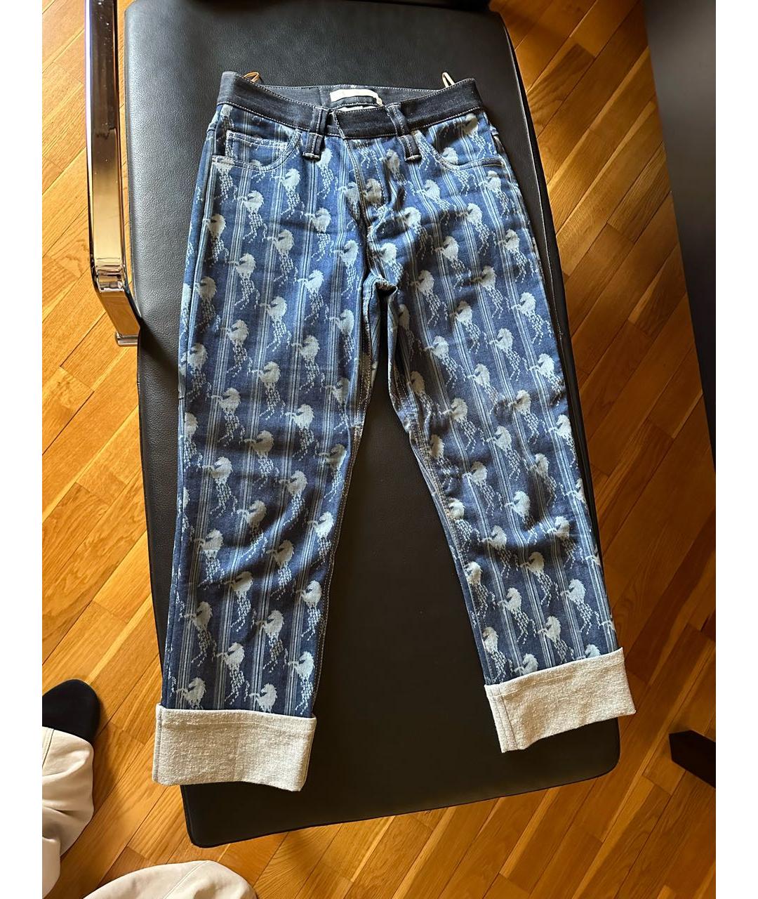 CHLOE Голубые хлопко-эластановые прямые джинсы, фото 7
