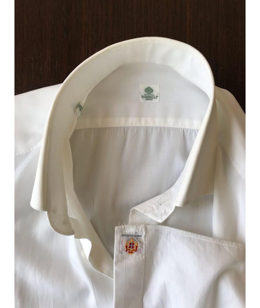 BORRELLI Белая хлопковая кэжуал рубашка, фото 8