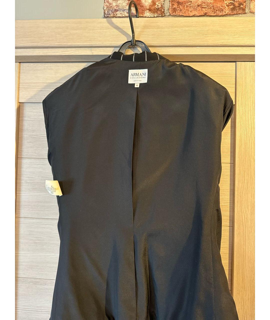 ARMANI COLLEZIONI Черный шерстяной костюм с юбками, фото 3