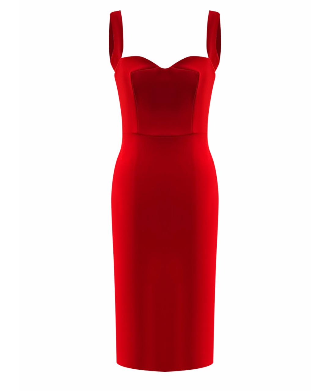 VICTORIA BECKHAM Красное полиэстеровое коктейльное платье, фото 1