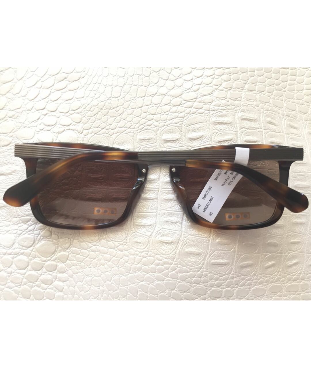 ZAC POSEN Коричневые пластиковые солнцезащитные очки, фото 2