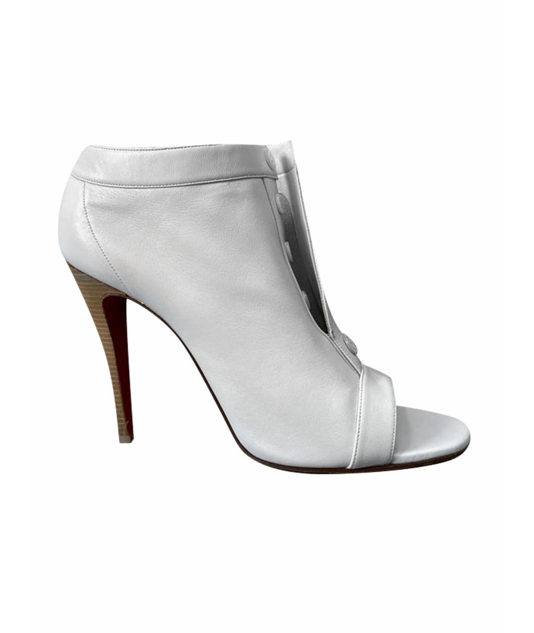 CHRISTIAN LOUBOUTIN Белые кожаные туфли, фото 1