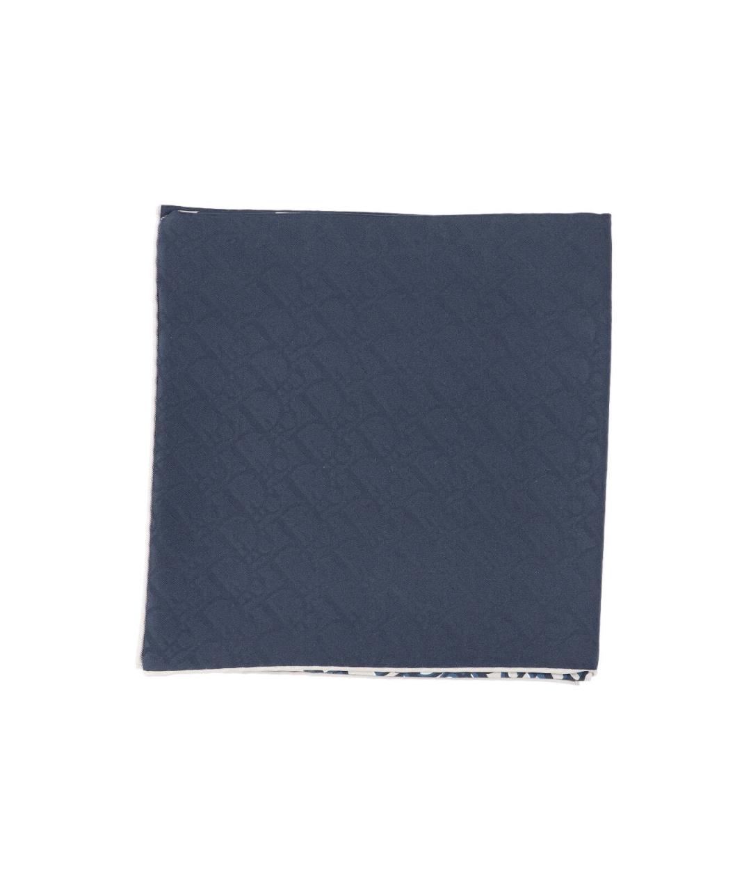 CHRISTIAN DIOR PRE-OWNED Синий шелковый шарф, фото 2