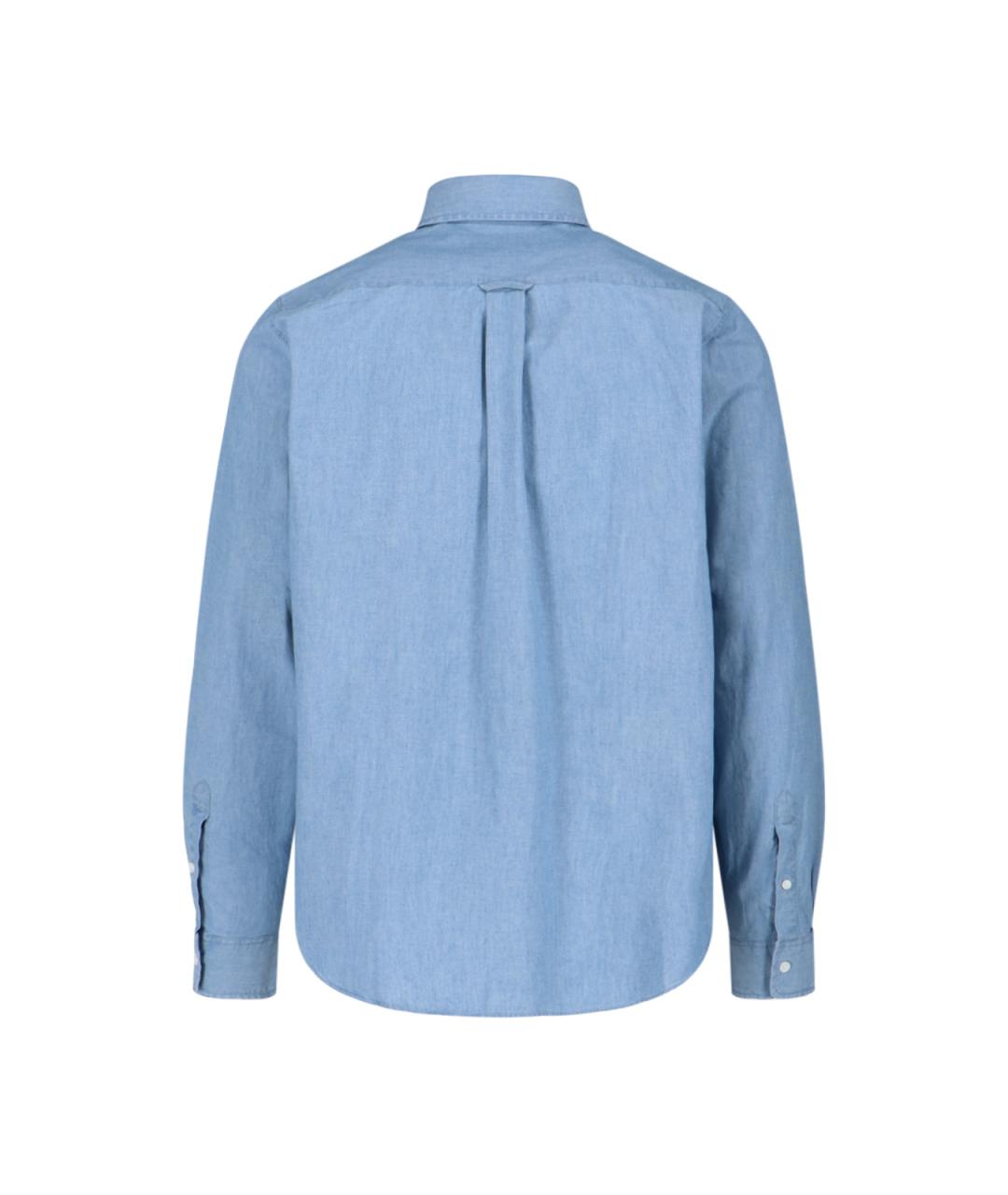 MAISON KITSUNE Голубая кэжуал рубашка, фото 2