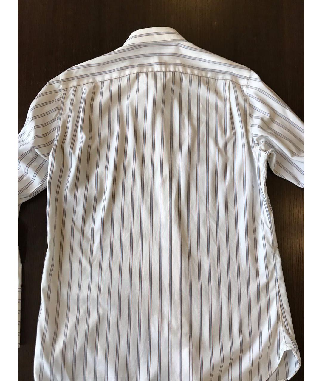 BORRELLI Белая хлопковая классическая рубашка, фото 2