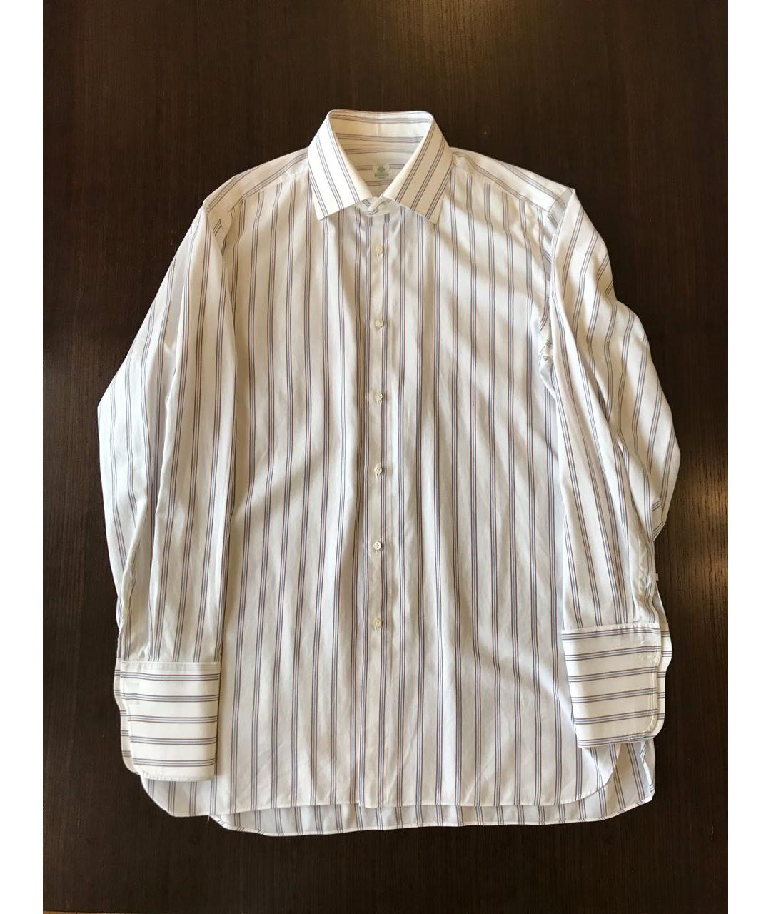 BORRELLI Белая хлопковая классическая рубашка, фото 9