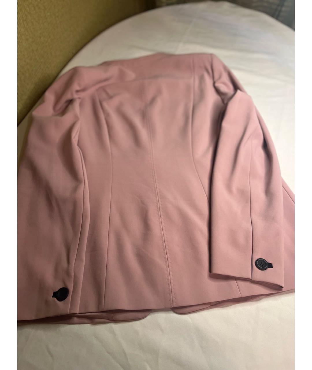 MARINA RINALDI Розовый полиэстеровый жакет/пиджак, фото 2