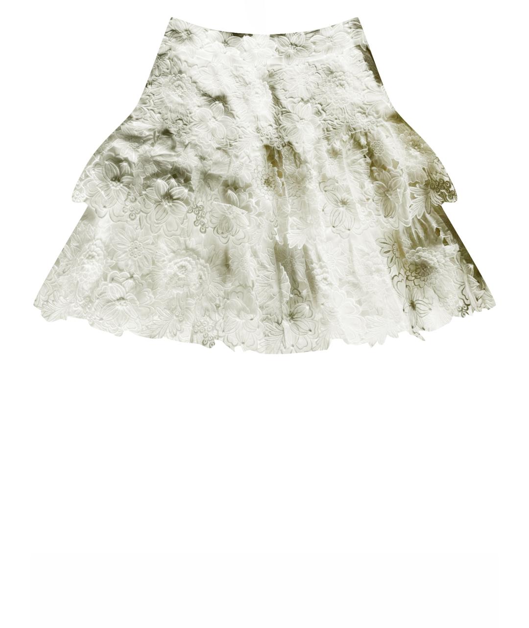 ZIMMERMANN Белая льняная юбка мини, фото 1