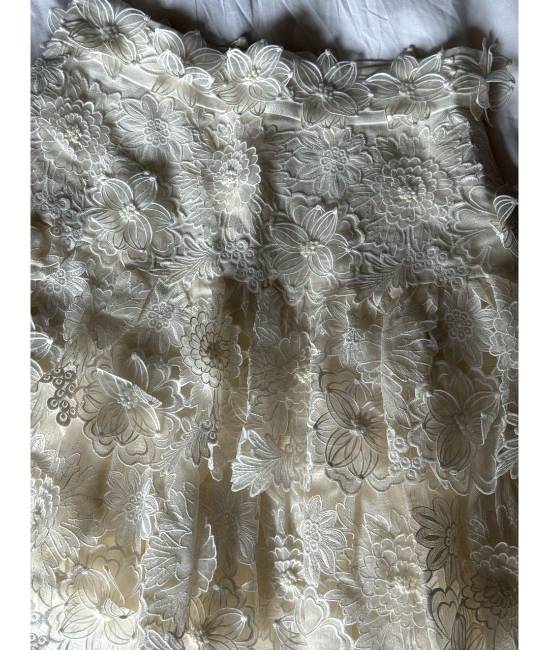ZIMMERMANN Белая льняная юбка мини, фото 3