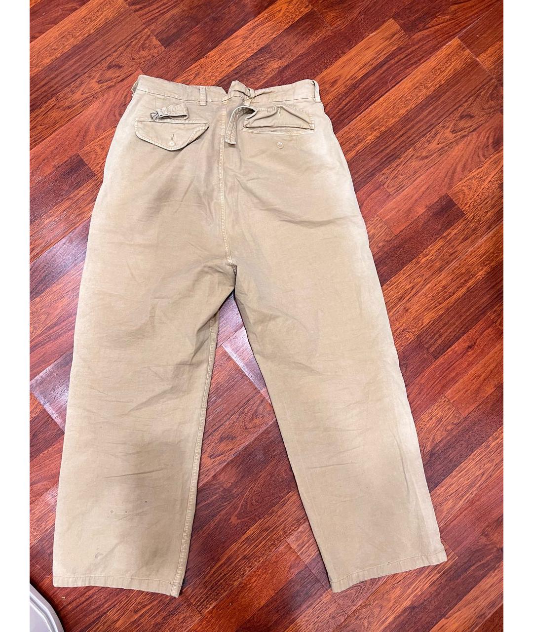 AURALEE Бежевые хлопковые брюки чинос, фото 2