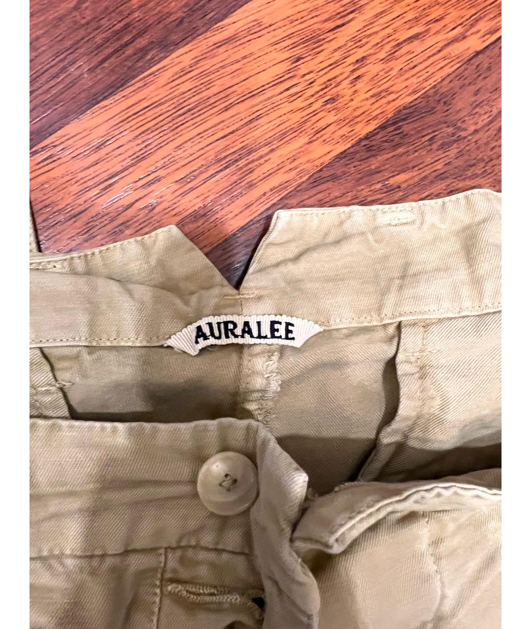AURALEE Бежевые хлопковые брюки чинос, фото 3