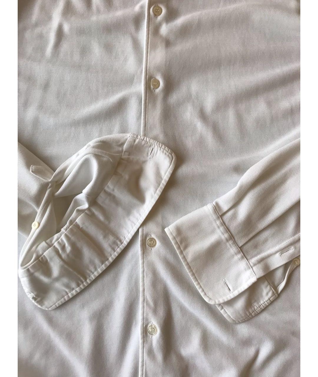 FEDELI Белая хлопковая кэжуал рубашка, фото 4
