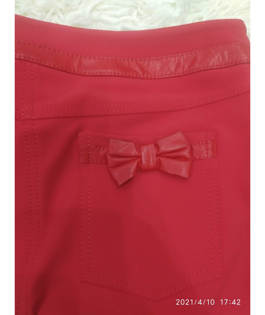 ELISABETTA FRANCHI Красные вискозные брюки узкие, фото 4
