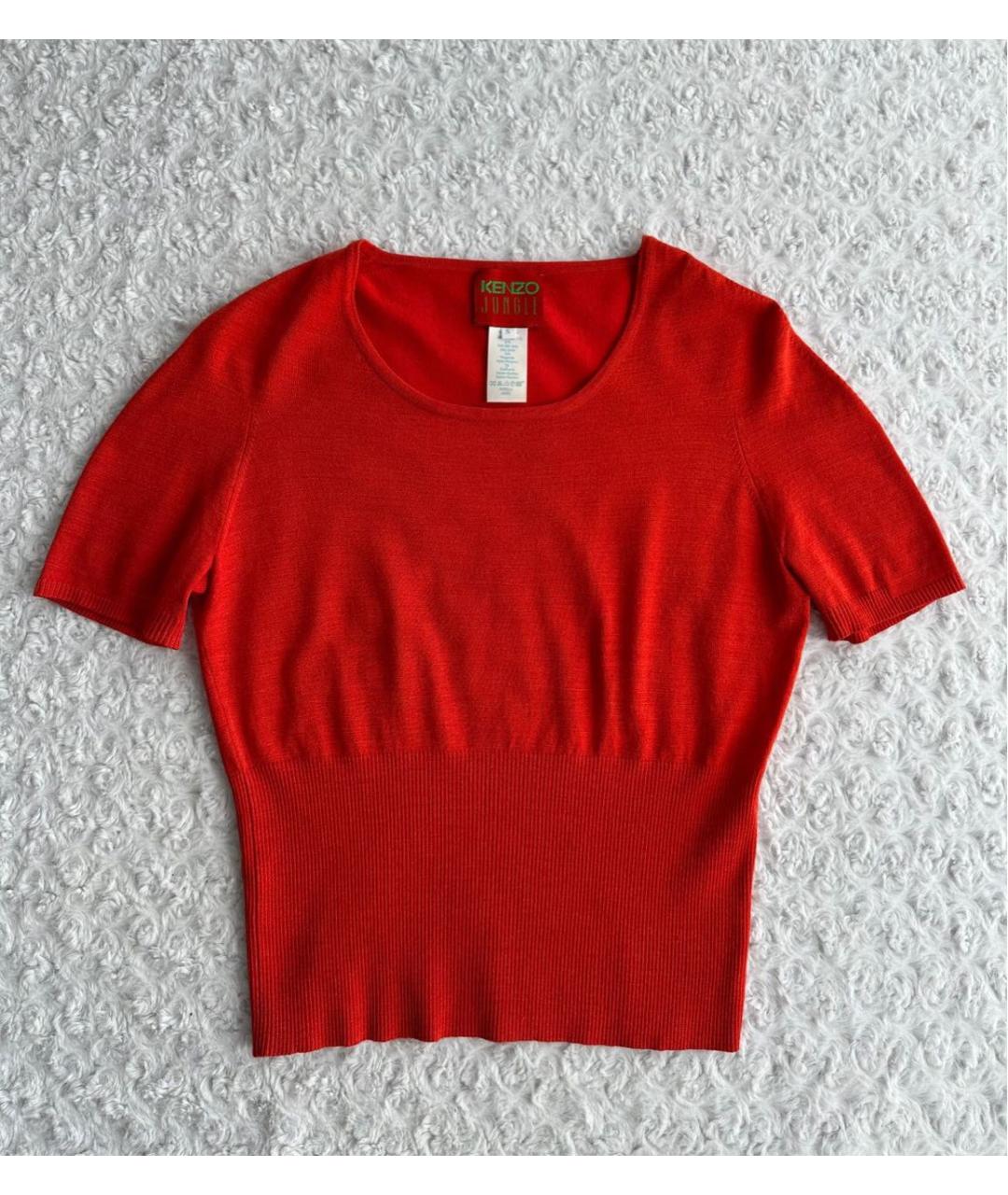 KENZO Красный шерстяной джемпер / свитер, фото 3