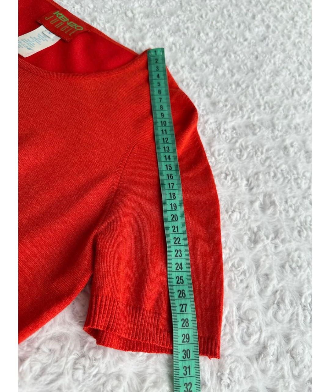 KENZO Красный шерстяной джемпер / свитер, фото 7