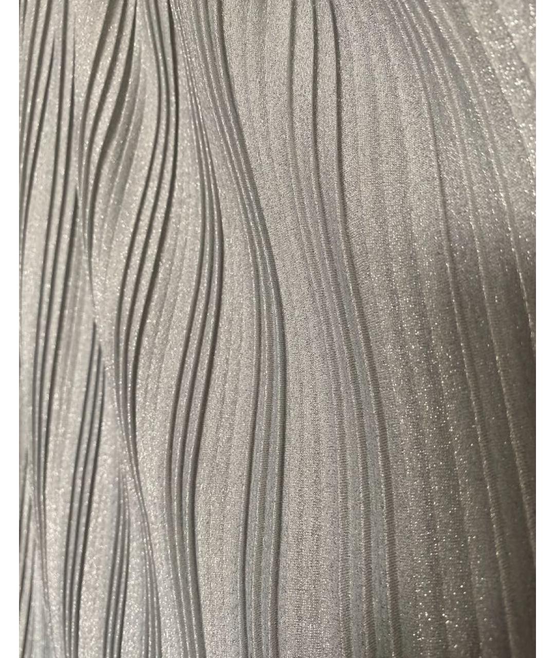 HALSTON HERITAGE Серебряное вечернее платье, фото 5