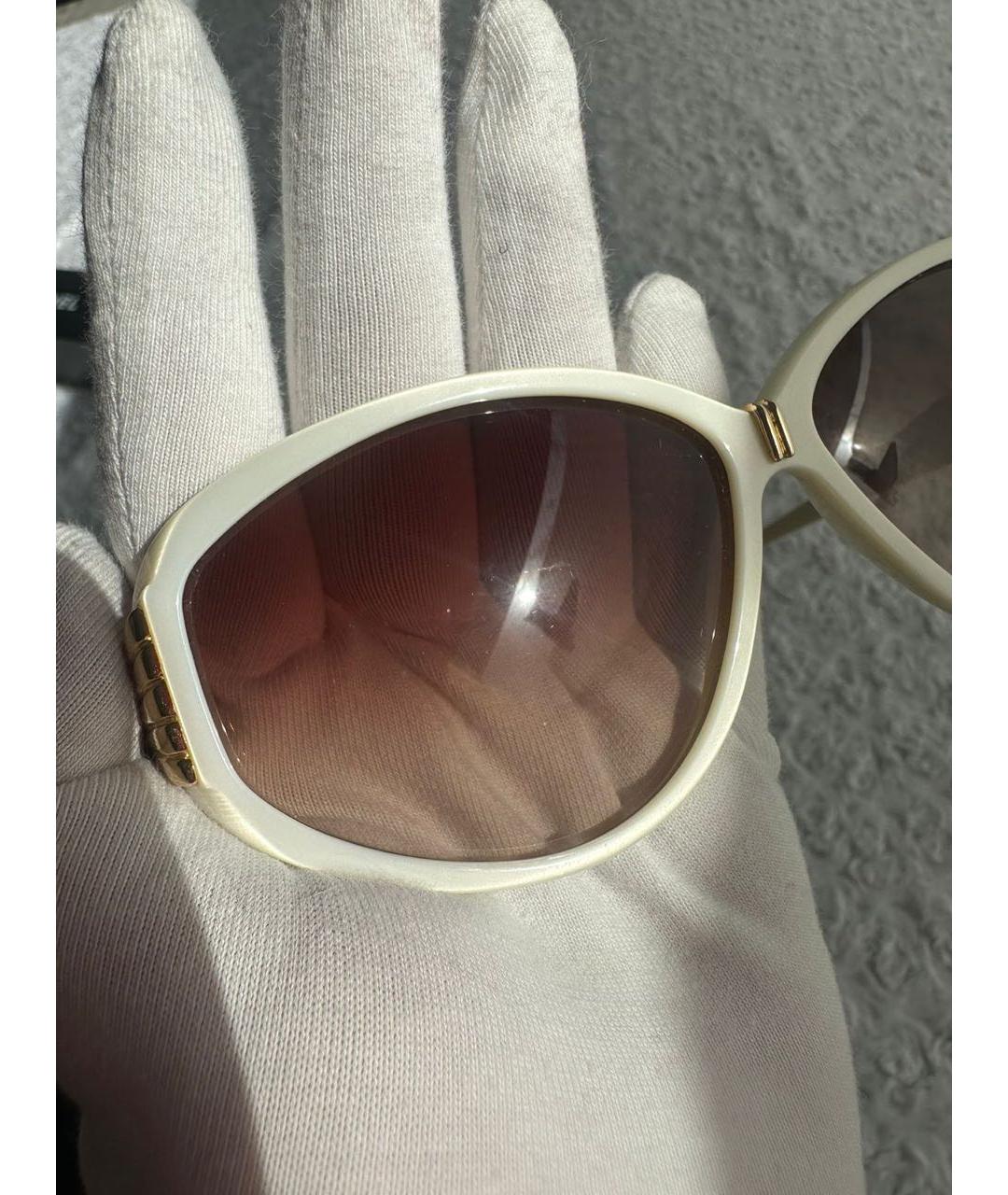 NINA RICCI Белые пластиковые солнцезащитные очки, фото 4
