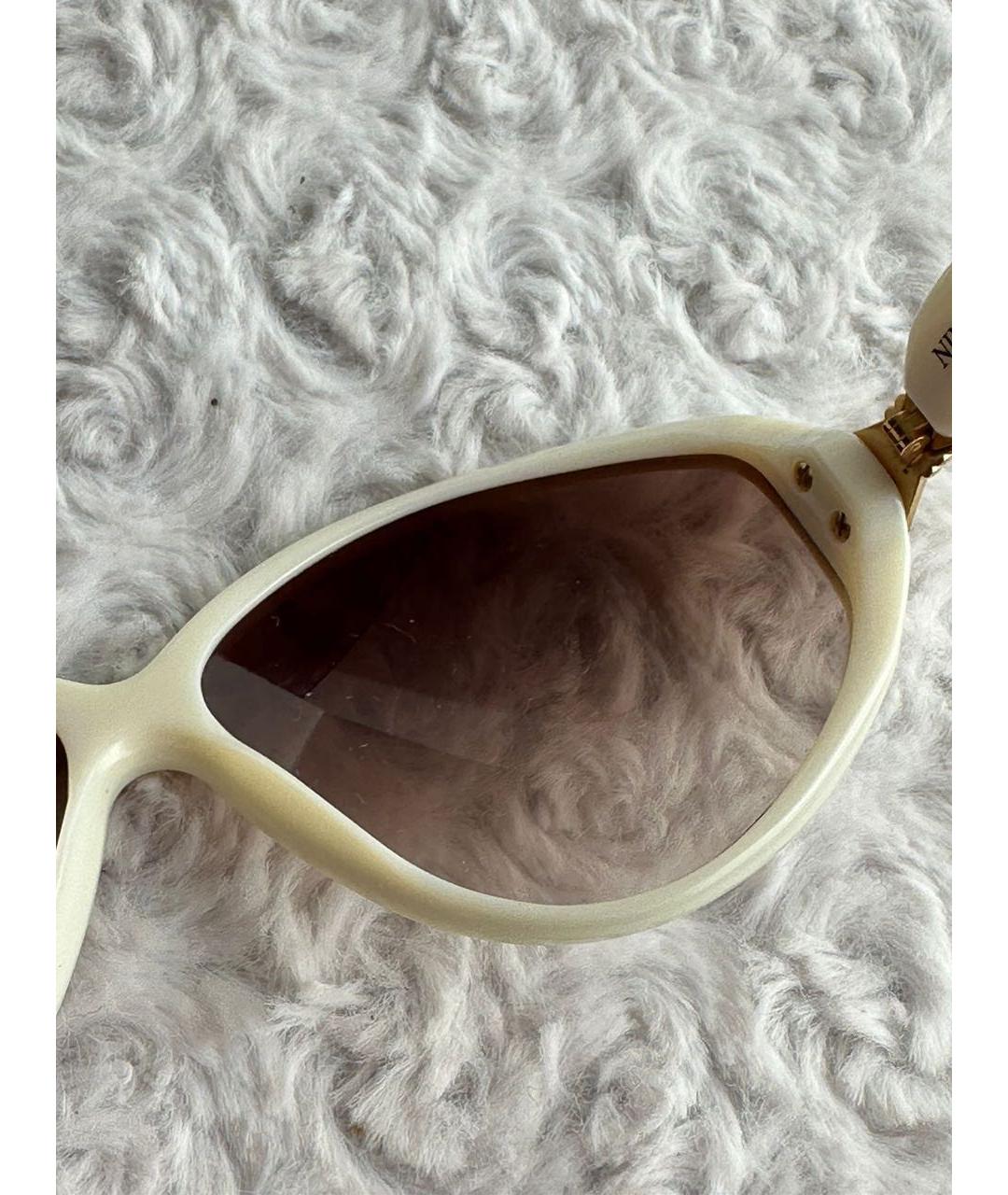 NINA RICCI Белые пластиковые солнцезащитные очки, фото 2