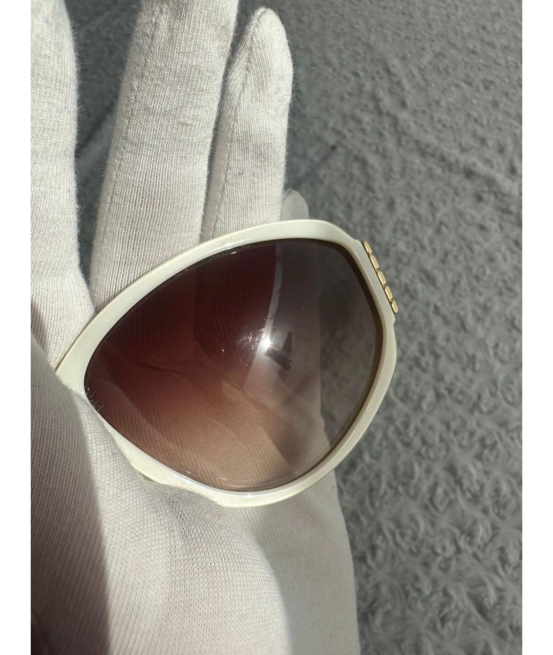 NINA RICCI Белые пластиковые солнцезащитные очки, фото 3