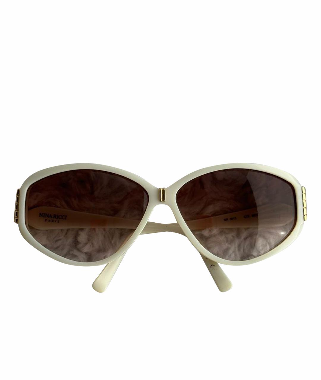 NINA RICCI Белые пластиковые солнцезащитные очки, фото 1