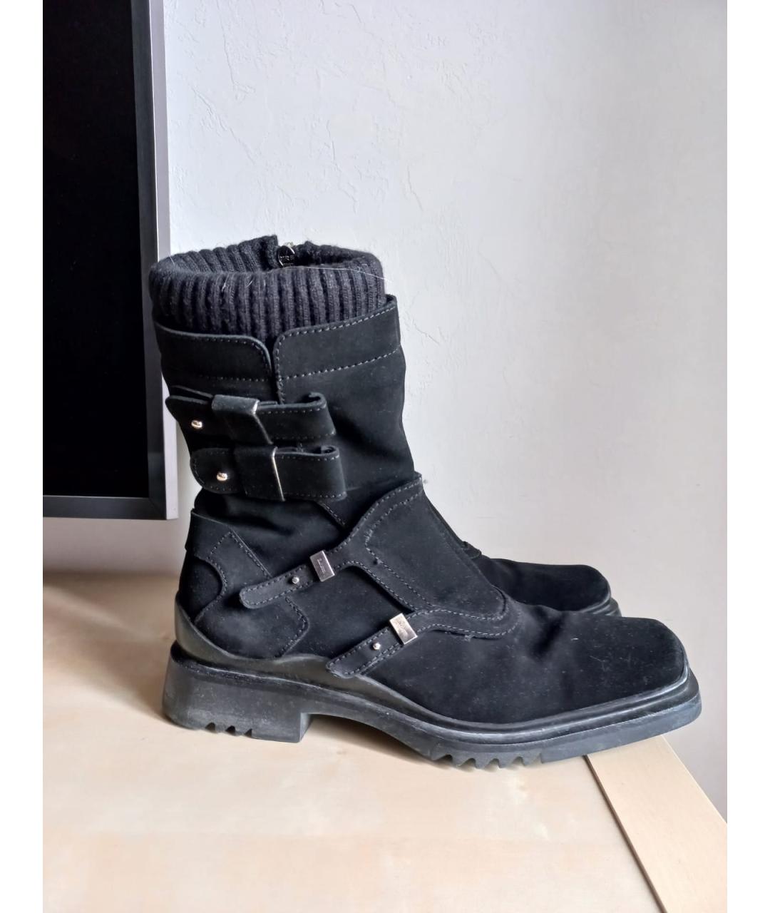 CESARE PACIOTTI Черные замшевые высокие ботинки, фото 6