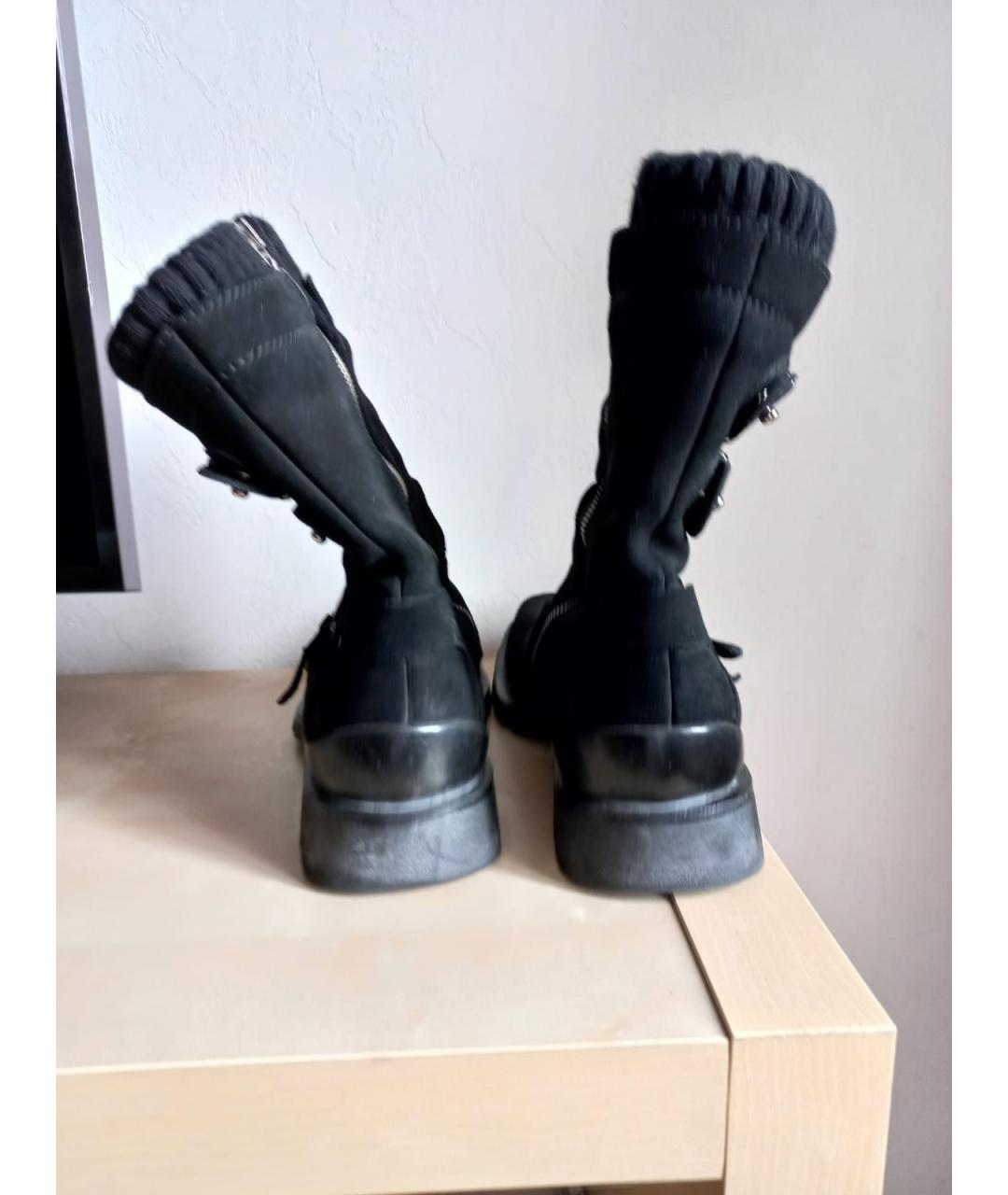 CESARE PACIOTTI Черные замшевые высокие ботинки, фото 4