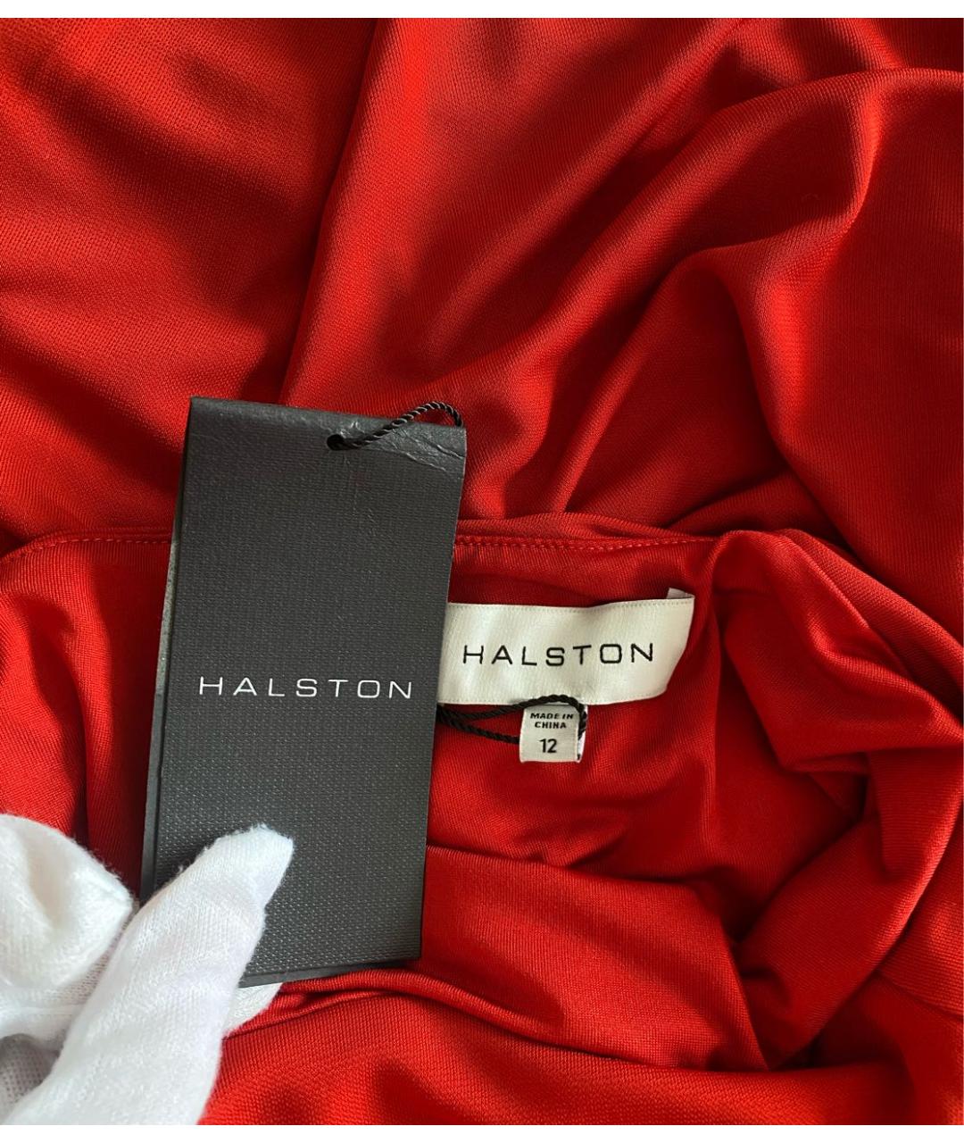 HALSTON HERITAGE Красное вечернее платье, фото 7