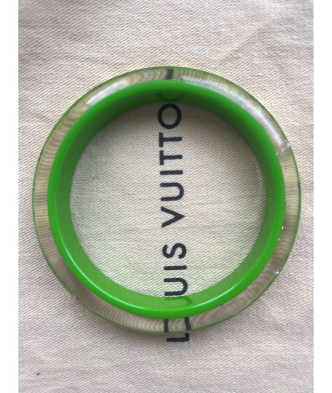 LOUIS VUITTON PRE-OWNED Зеленый пластиковый браслет, фото 2
