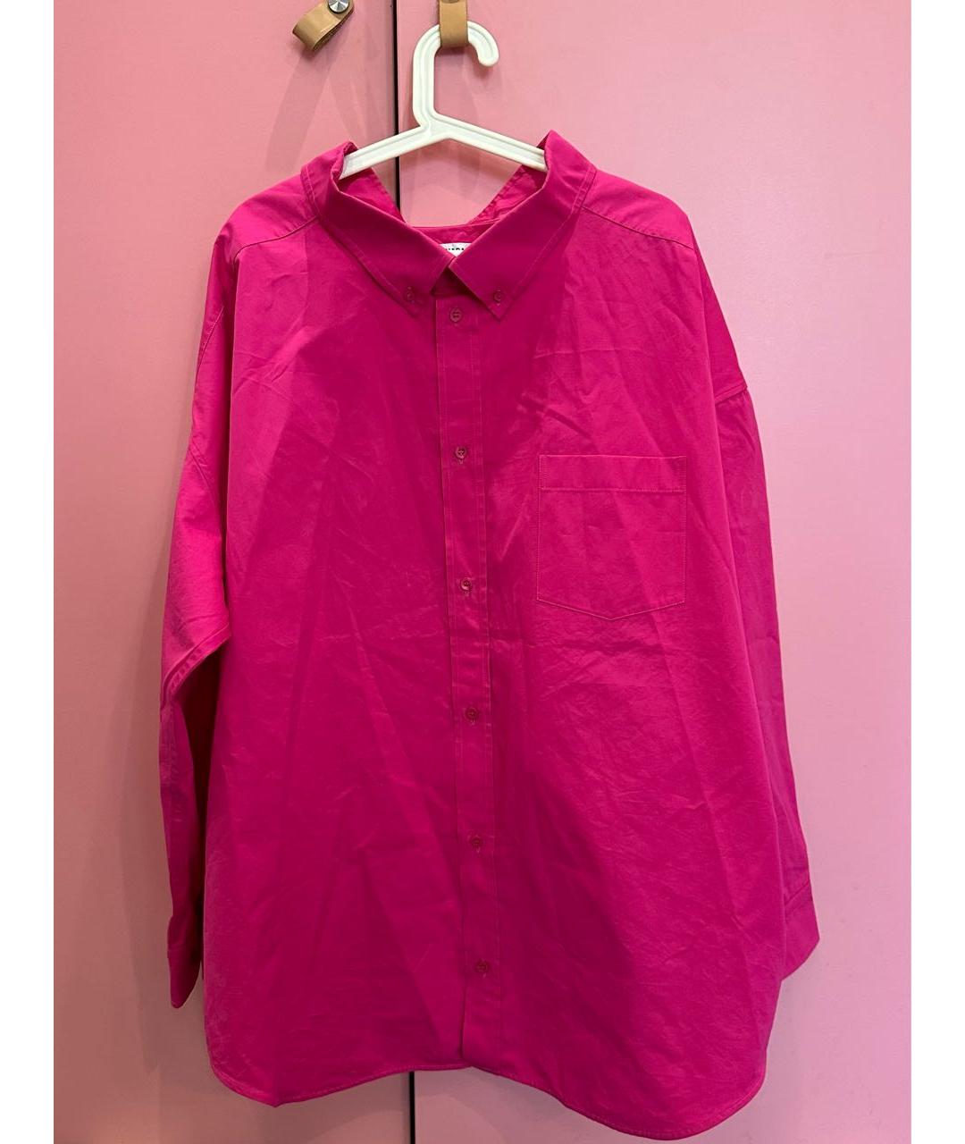 BALENCIAGA Розовая хлопковая рубашка, фото 5