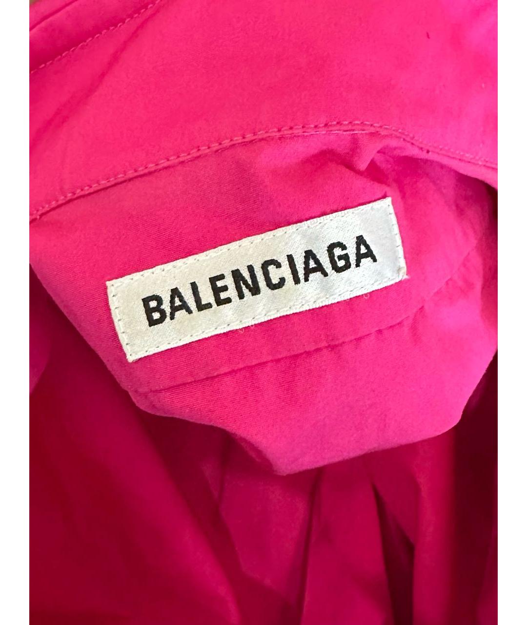 BALENCIAGA Розовая хлопковая рубашка, фото 3