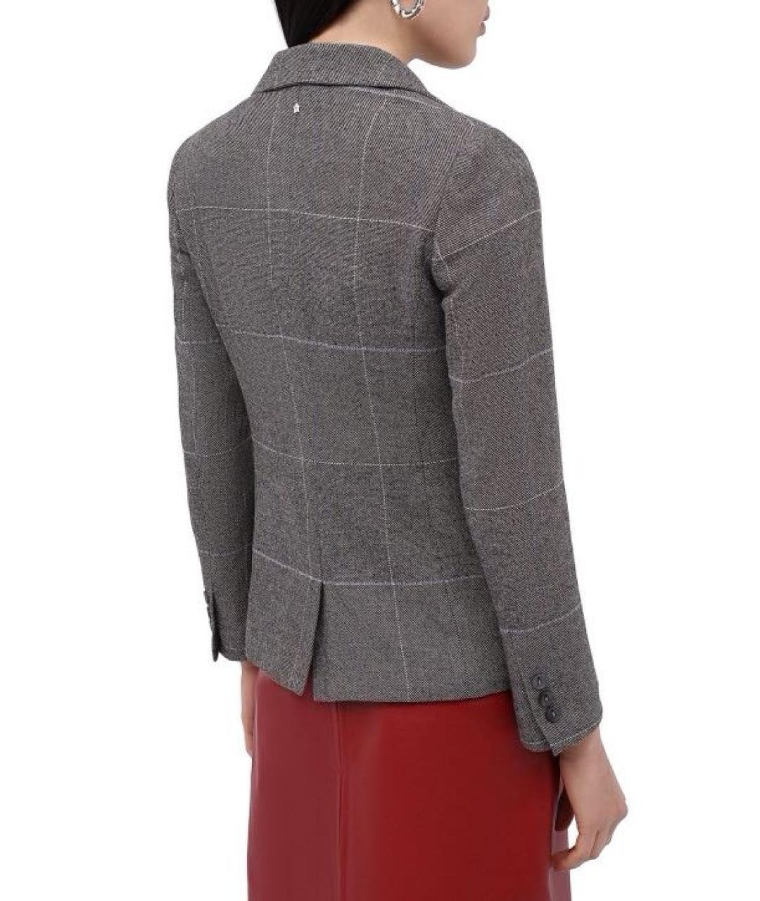 LORENA ANTONIAZZI Серый шерстяной жакет/пиджак, фото 3