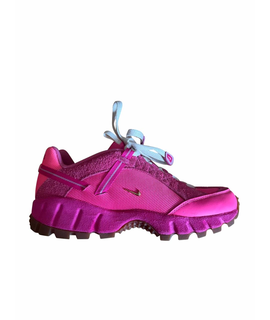 JACQUEMUS Розовые замшевые кроссовки, фото 1
