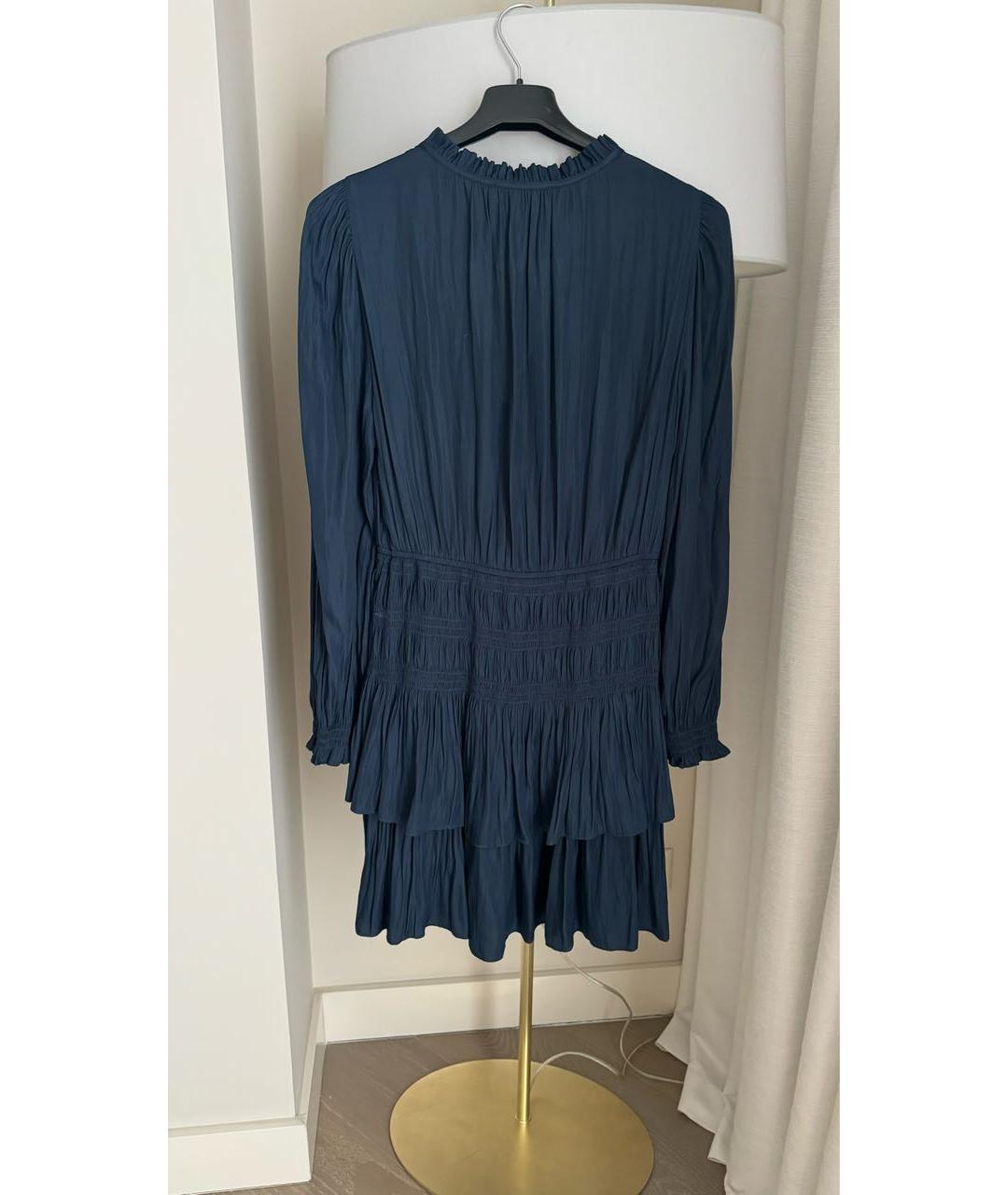 MAJE Темно-синее полиэстеровое вечернее платье, фото 2