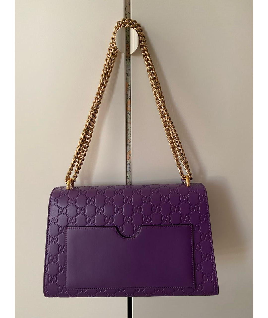 GUCCI Фиолетовая кожаная сумка через плечо, фото 2