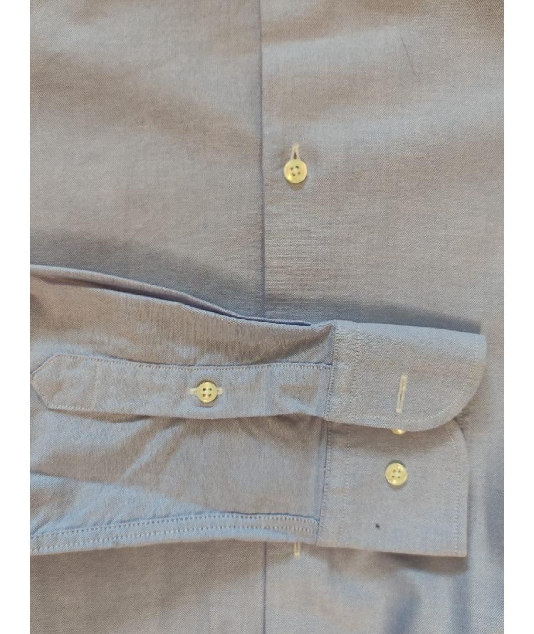 PAL ZILERI Голубая хлопковая классическая рубашка, фото 4