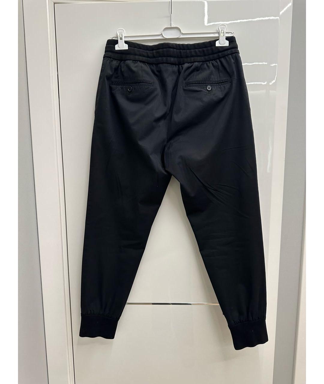 DOLCE&GABBANA Черные хлопковые повседневные брюки, фото 4