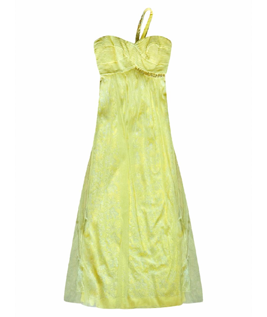BCBG MAXAZRIA Желтое полиэстеровое коктейльное платье, фото 1