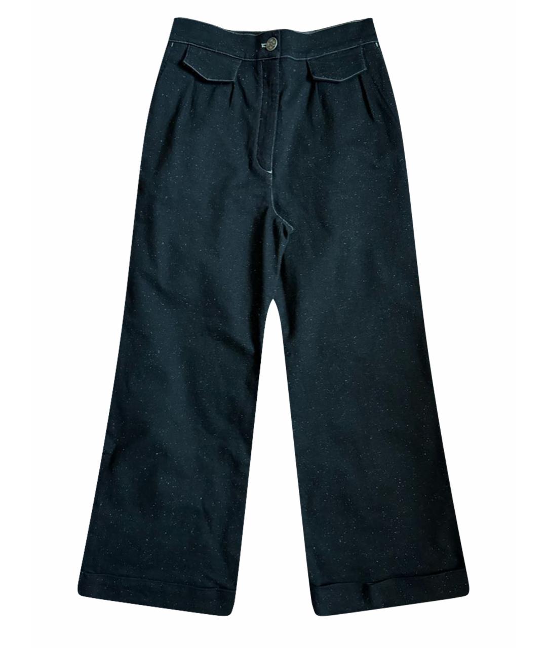 CHANEL PRE-OWNED Черные прямые брюки, фото 1