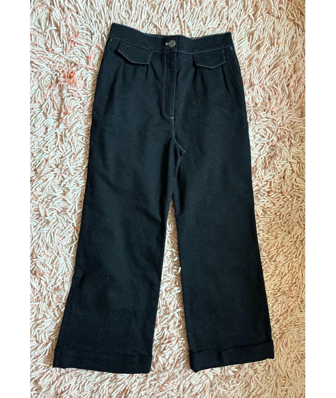 CHANEL PRE-OWNED Черные прямые брюки, фото 3