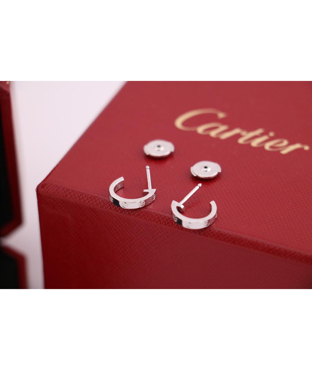 CARTIER Серебряные серьги из белого золота, фото 2