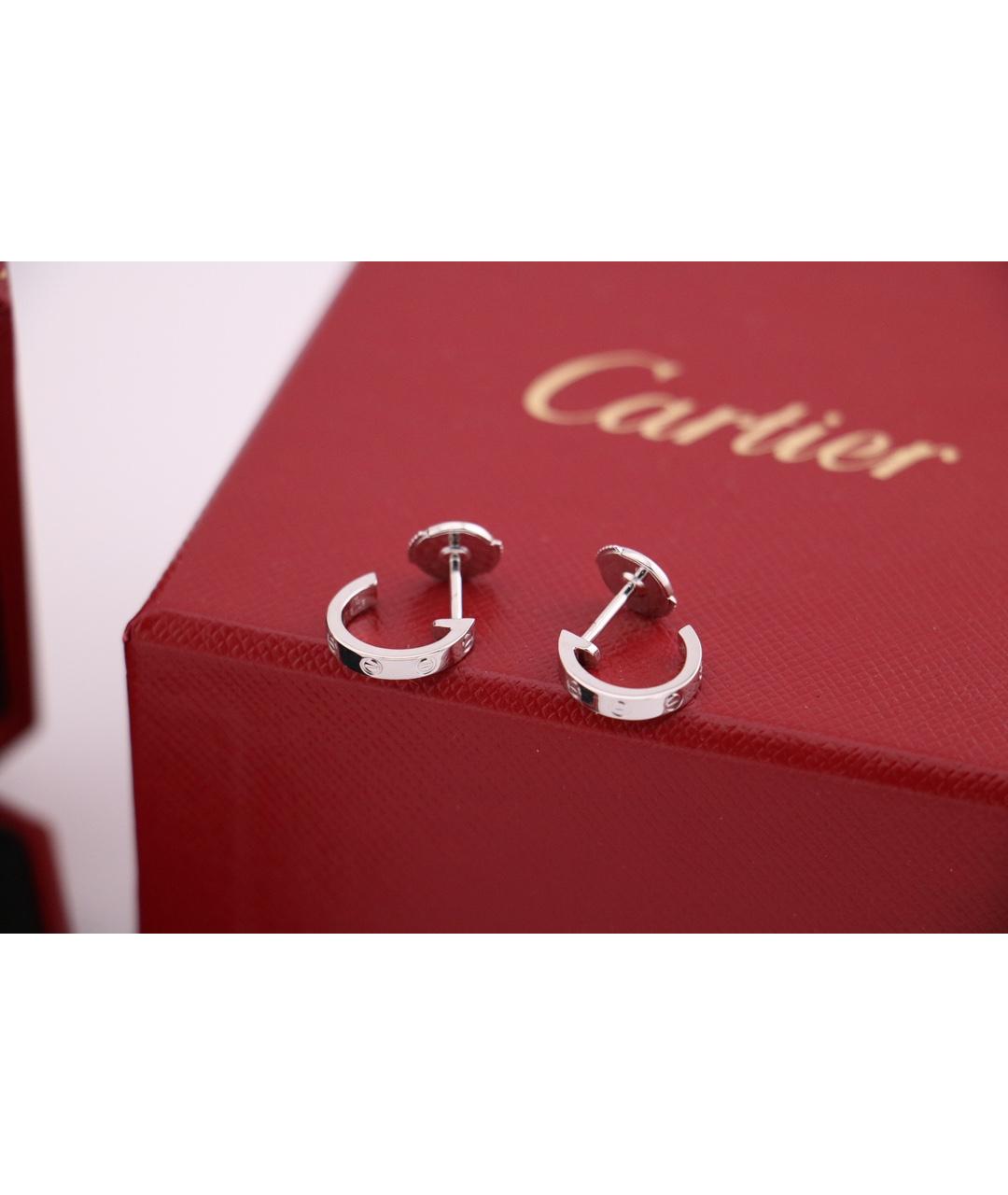 CARTIER Серебряные серьги из белого золота, фото 3