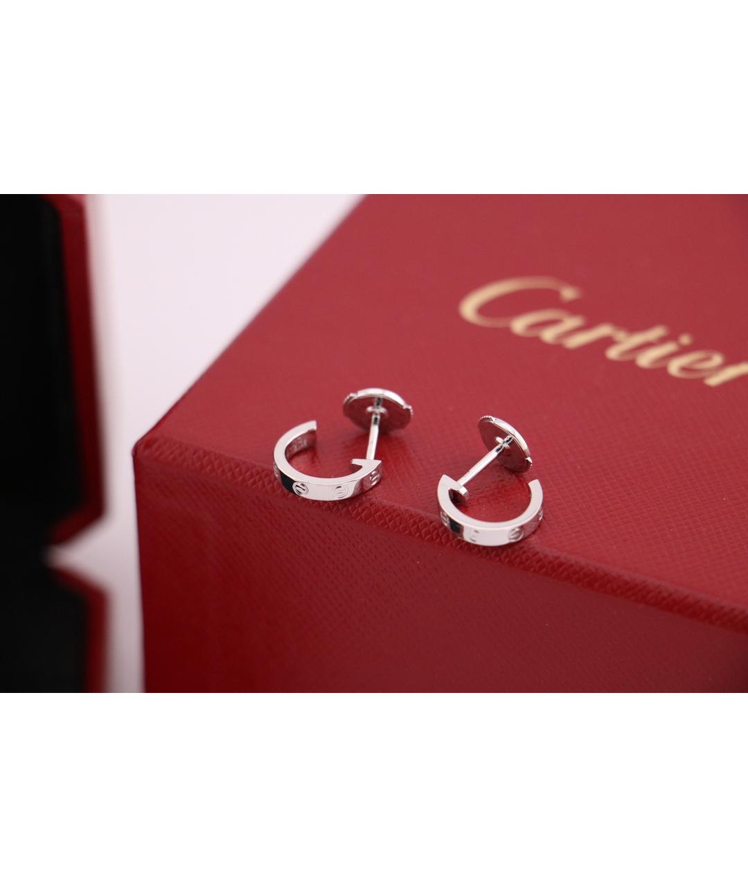 CARTIER Серебряные серьги из белого золота, фото 4