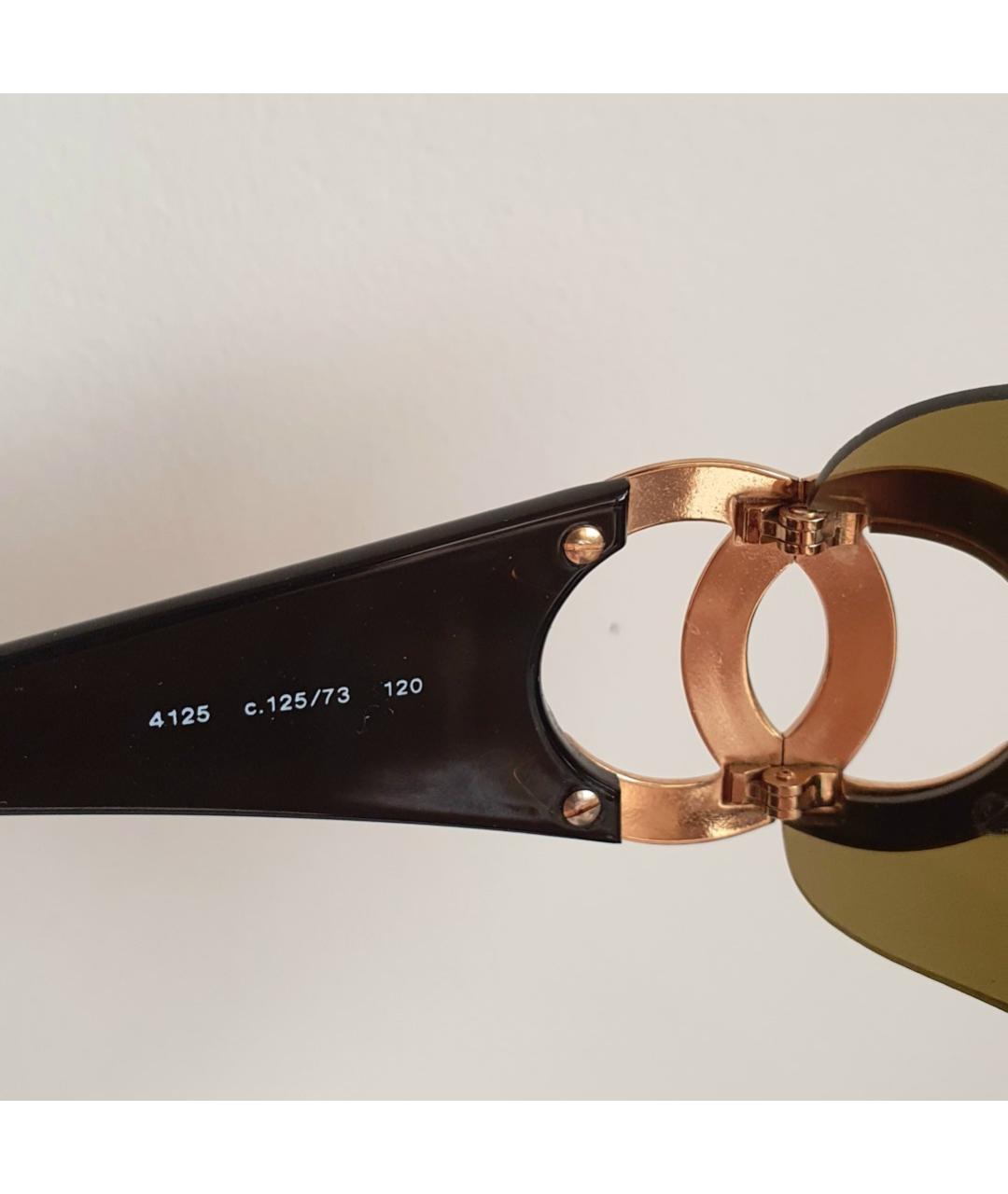 CHANEL PRE-OWNED Хаки пластиковые солнцезащитные очки, фото 6