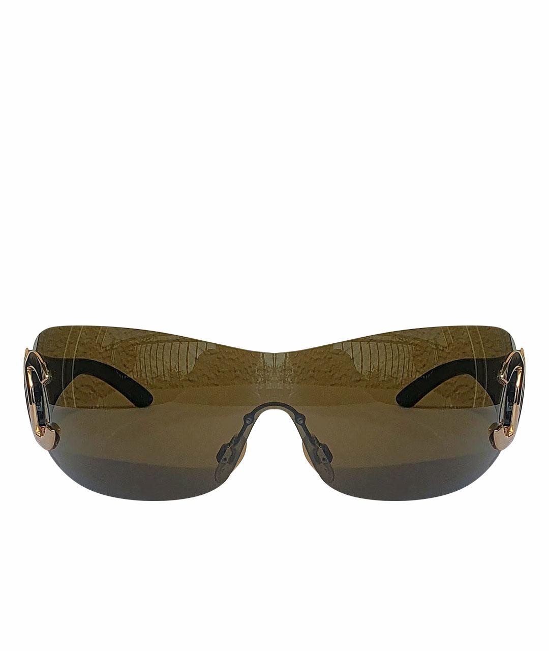 CHANEL PRE-OWNED Хаки пластиковые солнцезащитные очки, фото 1