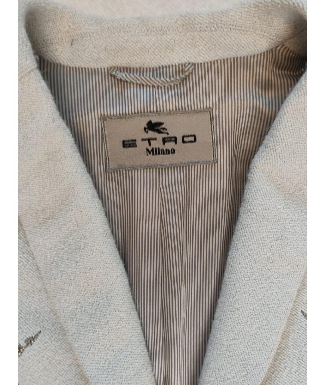 ETRO Серый шерстяной жакет/пиджак, фото 3
