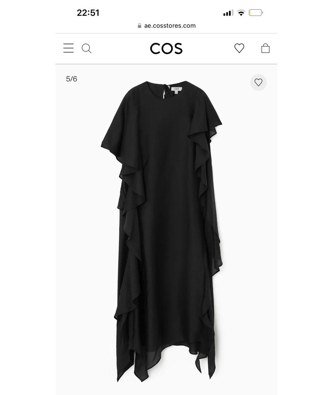 COS Черное повседневное платье, фото 5