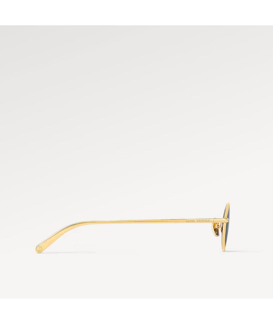 LOUIS VUITTON PRE-OWNED Золотые солнцезащитные очки, фото 3