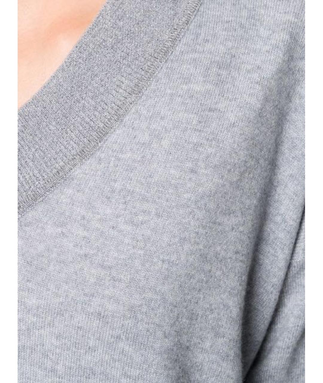 LORENA ANTONIAZZI Серый кашемировый джемпер / свитер, фото 3