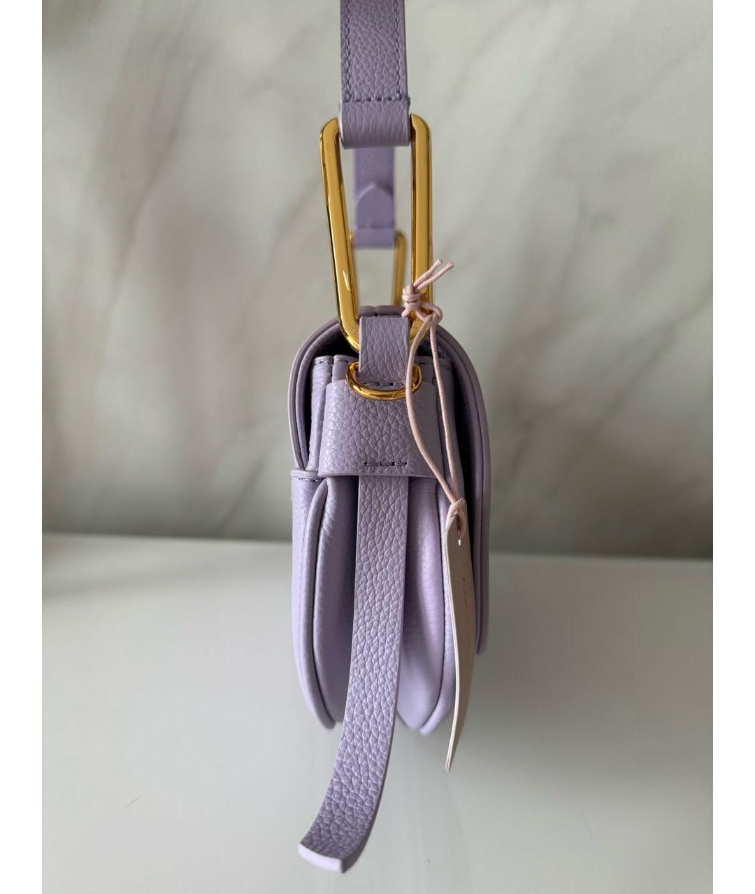 COCCINELLE Фиолетовая кожаная сумка через плечо, фото 2